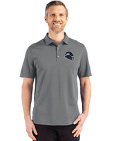 Seattle Seahawks NFL Helmet Cutter & Buck Advantage Refresh Epic Confidence Recycled Mens Tri-Blend Pique Polo Elemental Grey Front