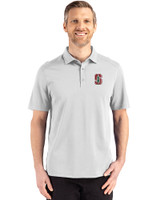 Stanford Cardinal - Cutter & Buck Advantage Refresh Epic Confidence Recycled Mens Tri-Blend Pique Polo CONCRETE Front