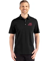 Jacksonville State Gamecocks Cutter & Buck Advantage Refresh Epic Confidence Recycled Mens Tri-Blend Pique Polo Black Front