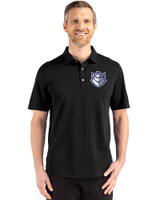 Saint Louis Billikens Cutter & Buck Advantage Refresh Epic Confidence Recycled Mens Tri-Blend Pique Polo Black Front
