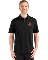 Oregon State Beavers College Vault Cutter & Buck Advantage Refresh Epic Confidence Recycled Mens Tri-Blend Pique Polo Black Front