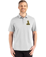 Northern Arizona Lumberjacks College Vault Cutter & Buck Advantage Refresh Epic Confidence Recycled Mens Tri-Blend Pique Polo CONCRETE Front