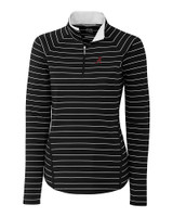 Alabama Crimson Tide Cutter & Buck Womens Long Sleeve Evie Half Zip Black Mannequin