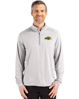 NDSU Bison Cutter & Buck Coastline Epic Comfort Recycled Mens Quarter Zip CONCRETE Front