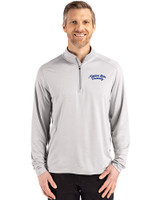 Montana State Bobcats College Vault Cutter & Buck Coastline Epic Comfort Recycled Mens Quarter Zip CONCRETE Front