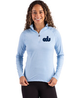 Old Dominion Monarchs College Vault Cutter & Buck Coastline Epic Comfort Recycled Women’s Quarter Zip Atlas Light Blue Front
