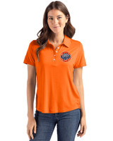 HoustonAstrosCooperstown- Cutter & Buck Coastline Epic Comfort Recycled Womens Polo College Orange Front