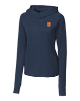 Syracuse Orange Cutter & Buck Womens Traverse Sweatshirt Hoodie Liberty Navy Mannequin