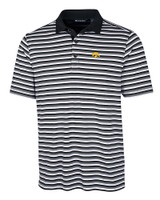 Iowa Hawkeyes Cutter & Buck Mens Forge Polo Multi Stripe Black Mannequin