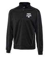 Texas A&M Aggies Cutter & Buck Men's CB DryTec Edge Half Zip Black Mannequin