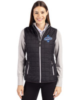 Los Angeles Dodgers 2025 World Series Champions Cutter & Buck Rainier Recycled Insulated Puffer Womens Full Zip Vest Black Front