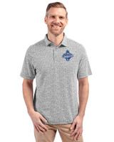 Los Angeles Dodgers 2025 World Series Champions Cutter & Buck Virtue Eco Pique Botanical Print Recycled Mens Polo Black Front