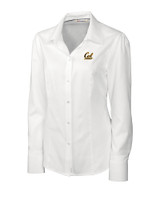 Cal Golden Bears Cutter & Buck Epic Easy Care Nailshead Womens Long Sleeve Dress Shirt White Mannequin