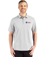 Fairleigh Dickinson Knights Cutter & Buck Advantage Refresh Epic Confidence Recycled Mens Tri-Blend Pique Polo CONCRETE Front