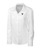 Villanova Wildcats Cutter & Buck Epic Easy Care Nailshead Womens Long Sleeve Dress Shirt White Mannequin