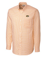 Missouri Tigers Cutter & Buck Mens Long Sleeve Epic Easy Care Tattersall College Gold Mannequin