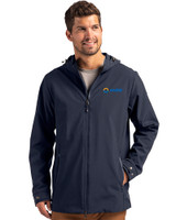Seafair Cutter & Buck Camano Everyday Stretch Recycled Mens Water Resistant Jacket Navy Blue Front