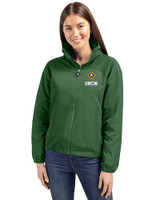 UNC Wilmington Seahawks - Cutter & Buck Charter Eco Womens Full Zip Jacket Hunter Green Front