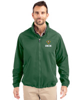 UNC Wilmington Seahawks - Cutter & Buck Charter Eco Mens Full Zip Jacket Hunter Green Front