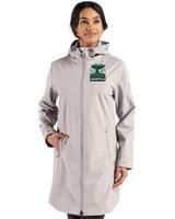 Seattle 2026 Soccer - Cutter & Buck Camano Recycled Everyday Stretch Water Resistant Womens Full Zip Jacket Polished Medium Gray Front