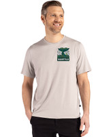 2026 Seattle FIFA World Cup - Cutter & Buck Coastline Eco Epic Comfort Recycled Mens Short Sleeve Tee CONCRETE Front