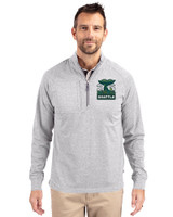 2026 Seattle FIFA World Cup - Cutter & Buck Adapt Eco Knit Heather Recycled Mens Quarter Zip Pullover Polished Heather Front