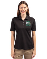 2026 Seattle FIFA World Cup 91���� Virtue Eco Pique Recycled Womens Polo Black Front