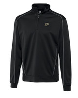 Purdue Boilermakers Cutter & Buck Big & Tall DryTec Edge Half Zip Black Mannequin