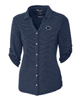 Penn State Nittany Lions Cutter & Buck Academy Elbow Sleeve Womens Top Liberty Navy Mannequin