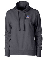 Arizona Wildcats Cutter & Buck Saturday Cotton Blend Womens Funnel Neck Sweatshirt Charcoal Heather Mannequin
