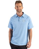 San Francisco Giants Mono Cutter & Buck Prospect Epic Confidence Recycled Textured Stretch Mens Sport Polo Atlas Light Blue Front