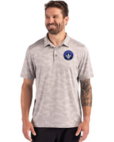 CF Montréal Cutter & Buck Coastline Recycled Double Peached Camo Print Mens Polo CONCRETE Front