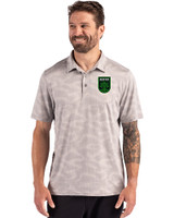 Austin FC - Cutter & Buck Coastline Recycled Double Peached Camo Print Mens Polo CONCRETE Front