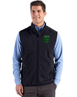 Austin FC - Cutter & Buck Hunts Point Recycled Fleece Mens Hybrid Full Zip Vest Black Front