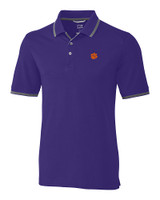 Clemson Tigers Cutter & Buck Advantage Tipped Polo College Purple Mannequin