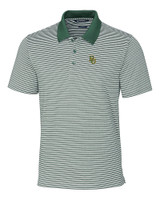 Baylor Bears Cutter & Buck Forge Polo Tonal Stripe Tailored Fit Hunter Green Mannequin