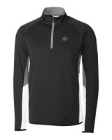 Colorado Buffaloes Cutter & Buck Traverse Colorblock Stretch Quarter Zip Mens Pullover Black Mannequin
