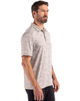 Buffalo Bills Historic Cutter & Buck Coastline Recycled Double Peached Camo Print Mens Polo CONCRETE Side