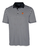 Clemson Tigers Cutter & Buck Mens Forge Polo Multi Stripe Black Mannequin