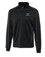 Virginia Tech Hokies Cutter & Buck Men's CB DryTec Edge Half Zip Black Mannequin