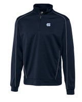 North Carolina Tar Heels Cutter & Buck Men's CB DryTec Edge Half Zip Navy Blue Mannequin