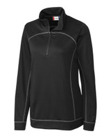 Clique Helsa Performance Knit Womens Half Zip
 Black Mannequin