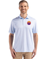 Colorado Rockies City Connect- Cutter & Buck Pike Recycled Diamond Dot Print Mens Polo Atlas Light Blue Front