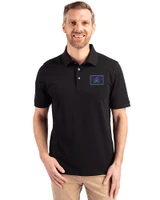 Arizona Diamondbacks City Connect- Cutter & Buck Advantage Epic Confidence Recycled Tri-Blend Pique Mens Big & Tall Polo Black Front