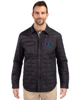 Arizona Diamondbacks City Connect- Cutter & Buck Rainier Recycled Insulated Puffer Mens Full Zip Shirt Jacket Black Front