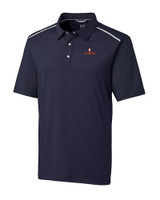 Illinois Fighting Illini Cutter & Buck Mens Fusion Polo Liberty Navy Mannequin