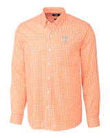 Tennessee Volunteers Cutter & Buck Men's L/S League Gingham Orange Burst Mannequin