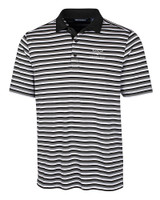 Virginia Tech Hokies Cutter & Buck Big & Tall Forge Polo Multi Stripe Black Mannequin