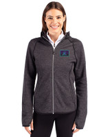 Arizona Diamondbacks City Connect- Cutter & Buck Mainsail Sweater-Knit Womens Full Zip Hooded Jacket Charcoal Heather Front