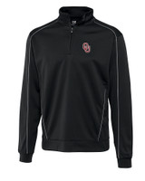 Oklahoma Sooners  Cutter & Buck Big & Tall DryTec Edge Half Zip Black Mannequin
